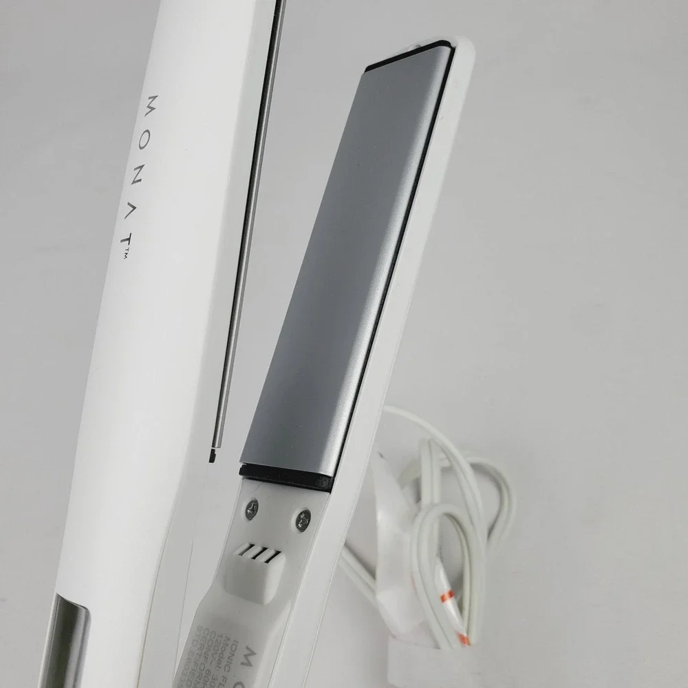 MONAT White Ionic Flat Iron Hair Straightener Ceramic 1